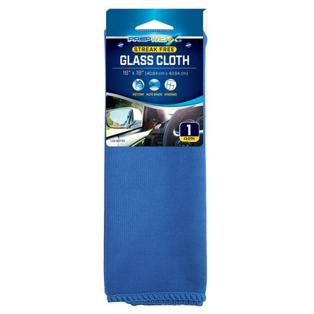Prepwerx Microfiber Glass Cloth Blue 16x16 132-00730